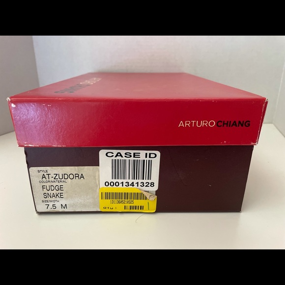 Arturo Chiang “Fudge Snake” Slingback High Heel Pumps, Peep Toe, Size 7.5M - Picture 4 of 4